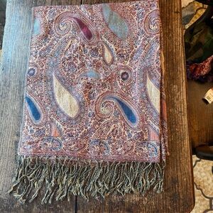 Pashmina Embroidered Cashmere Wool Shawl Stole Wrap Scarf Throw Oversized 65X26”